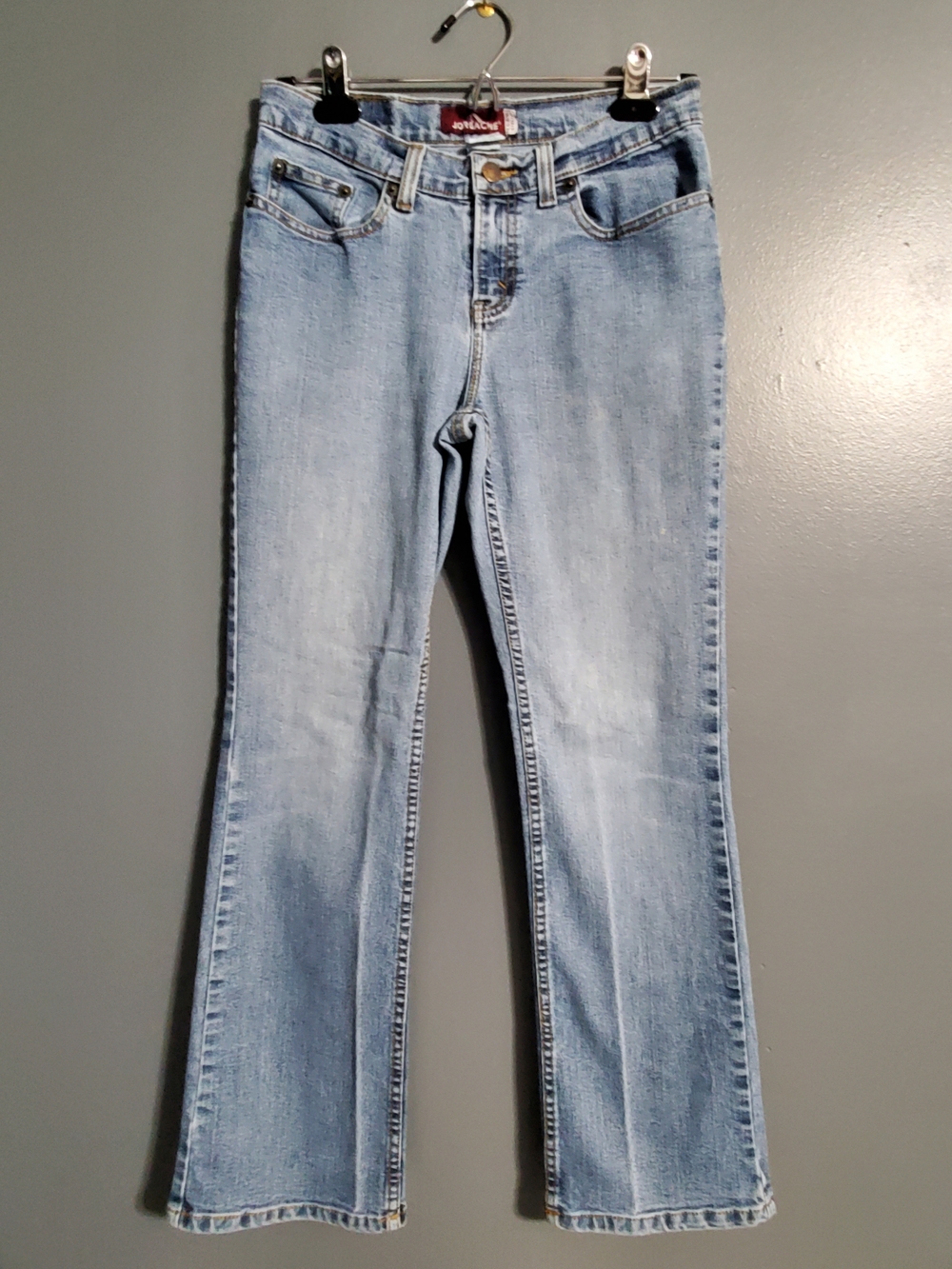 Vintage Jordache Lo Rise Light Wash Women's Flare Jeans Size 7 Petite - Picture 1 of 8